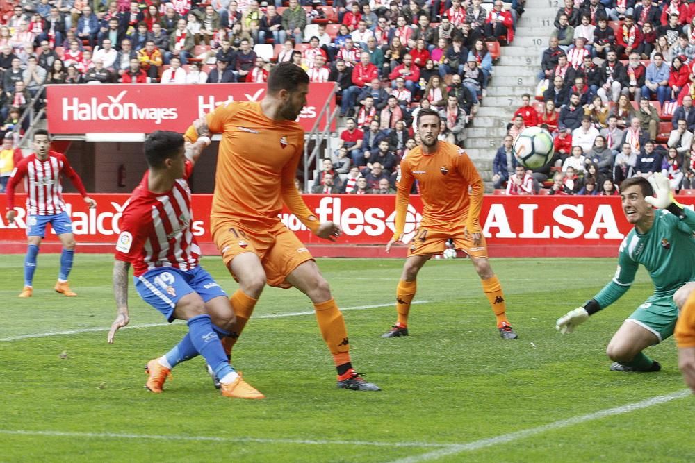 El partido entre el Sporting y el Reus, en imágenes