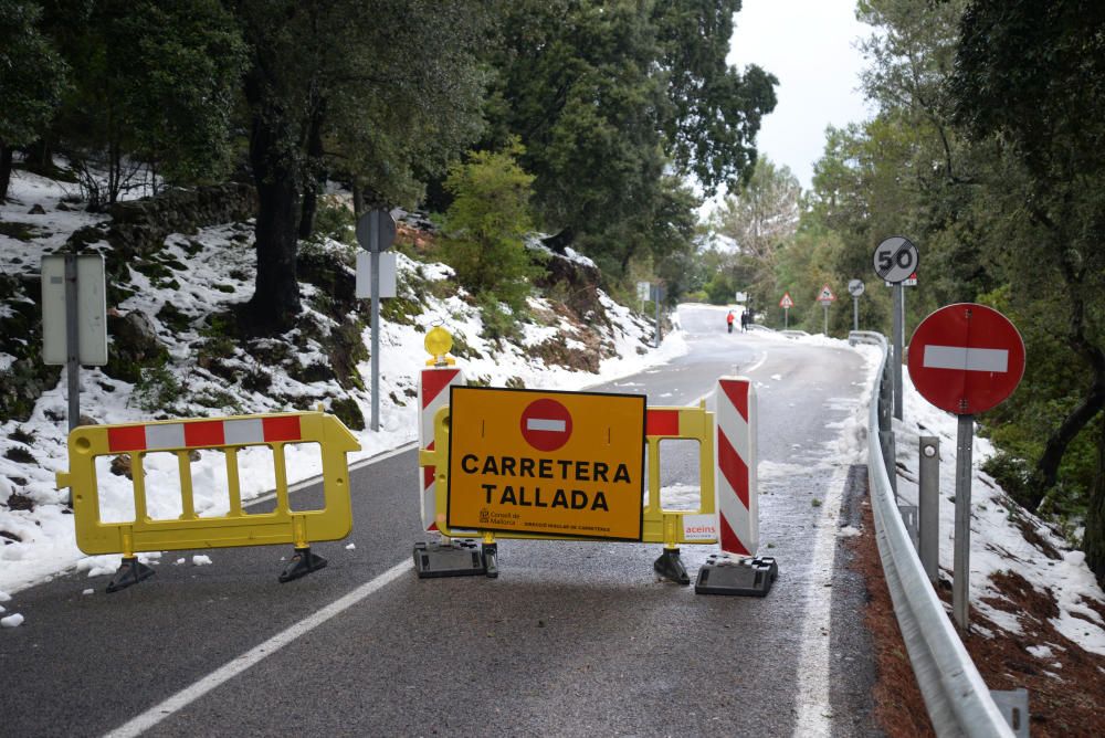 Los mallorquines salen a jugar con la nieve