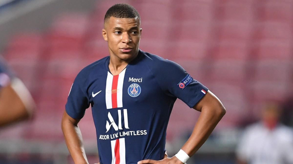 Mbappé during the Champions Final Lost in 2020