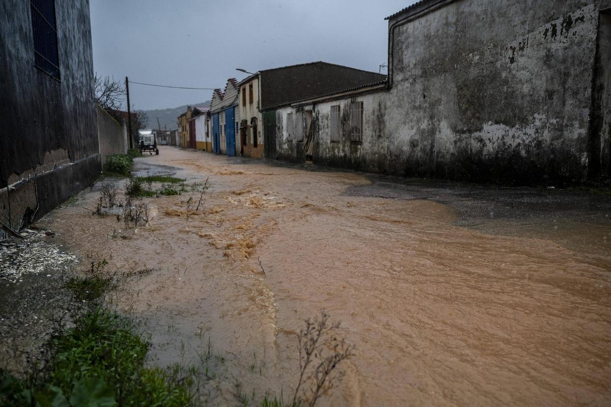 Fotogalería | La borrasca Marta anega las calles de la Charca Musia