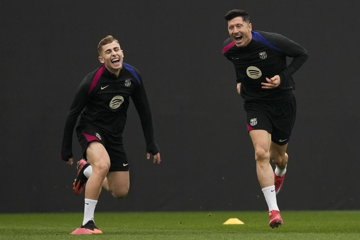 Fermín Lopez y Robert Lewandoski, en la sesión del viernes.