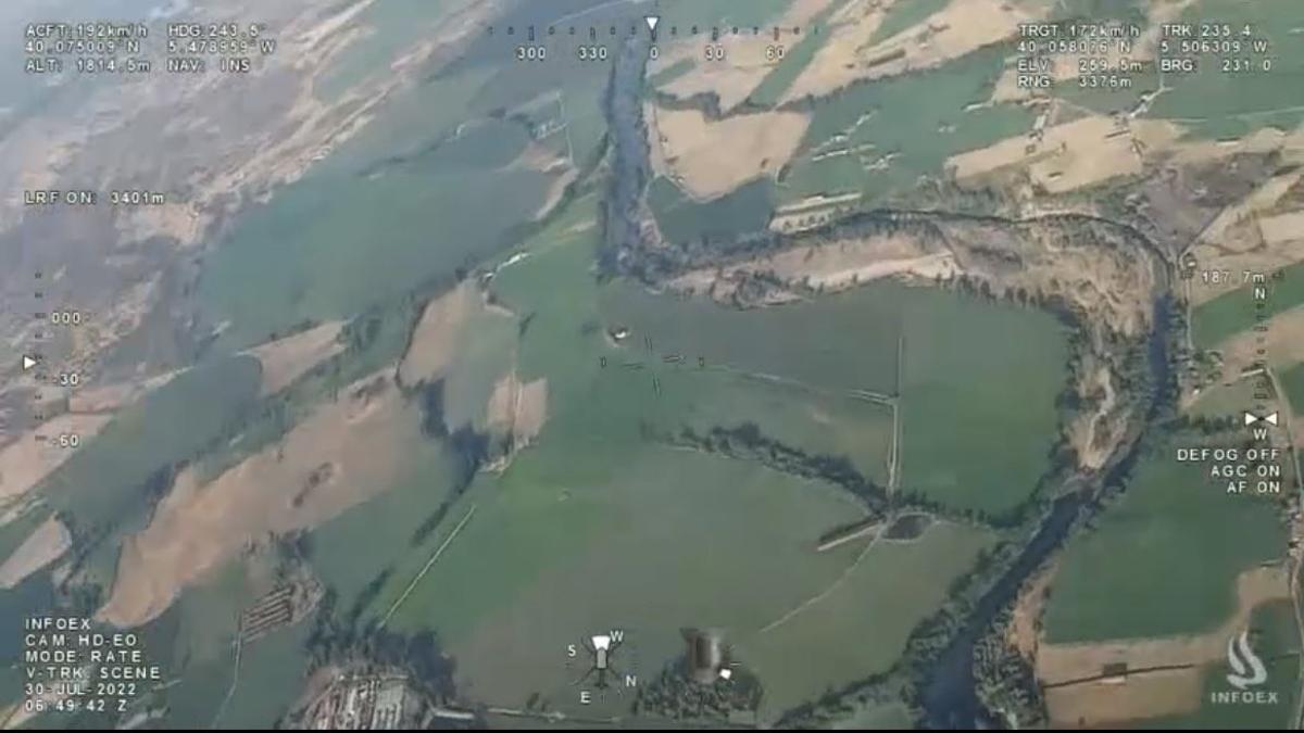 Vista aérea de la zona quemada en el incendio de Villanueva de la Vera (Cáceres).