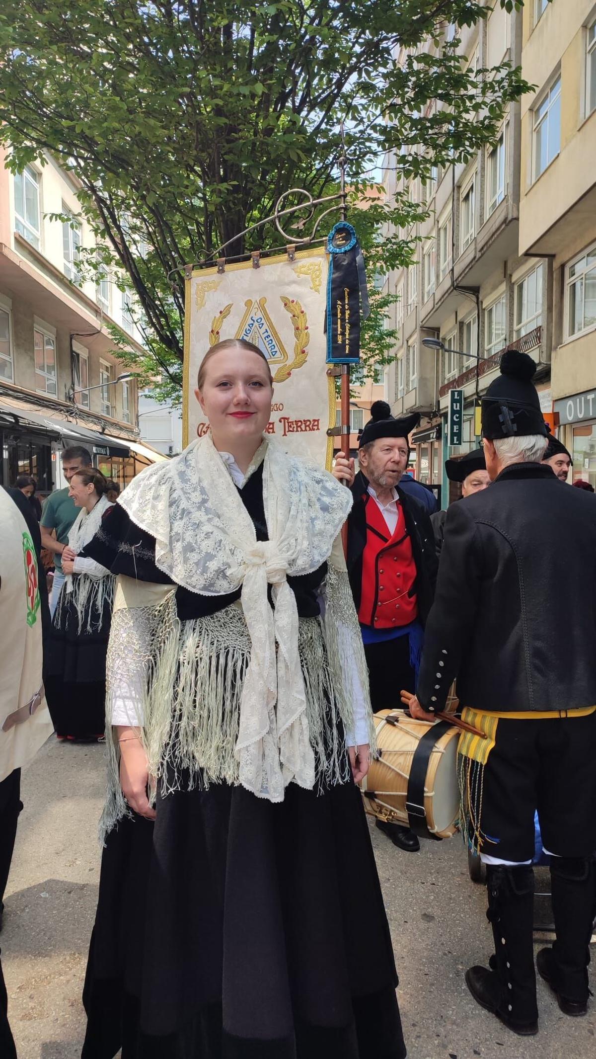 La alemana asentada en A Coruña y alumna de folk, Leonie Blume.