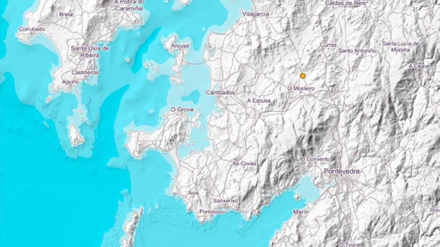 Mapa del IGN que señala el punto del terremoto. // FdV