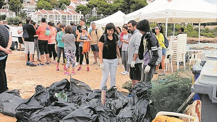 Peñíscola reúne a 100 personas en una jornada de limpieza del litoral