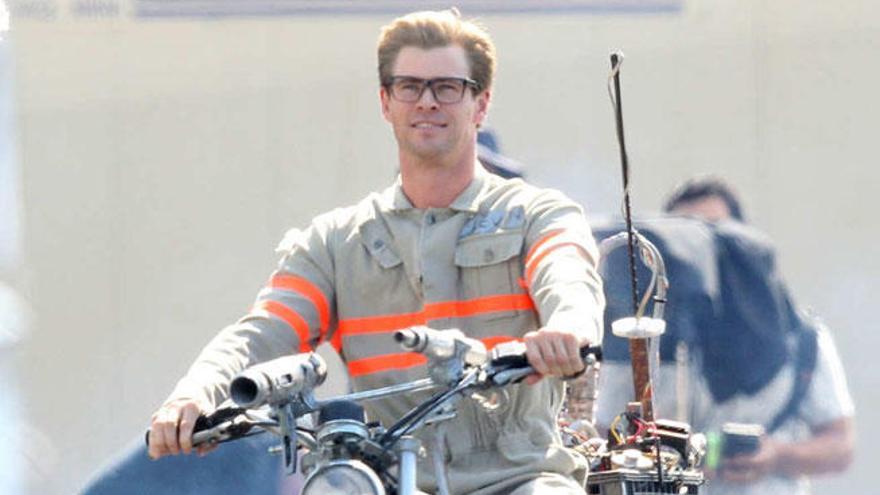 Chris Hemsworth durante el rodaje.