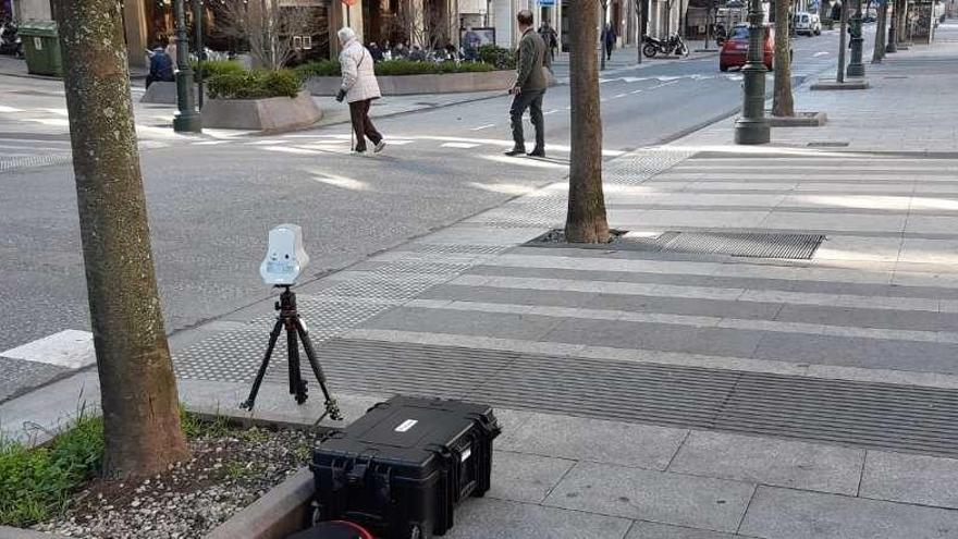 El minirradar de la Policía Local en la Alameda y Alfonso XIII.