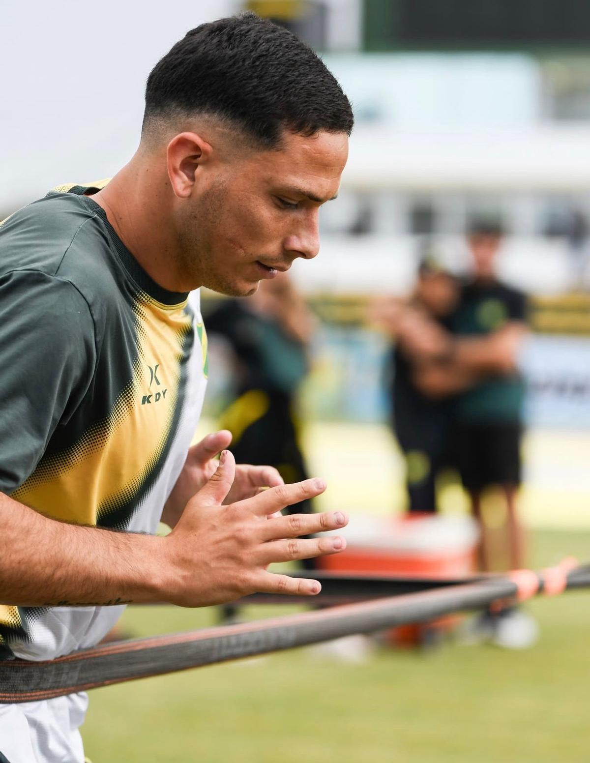 Osorio realiza trabajo físico durante su recuperación.
