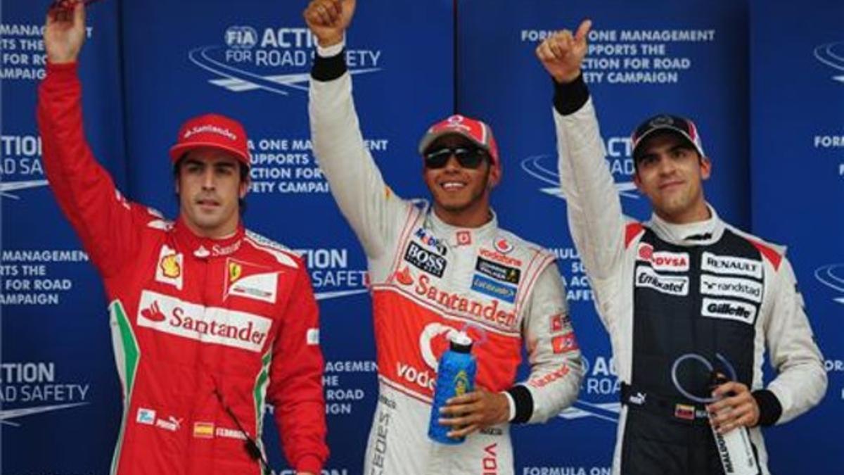 Alonso, Hamilton y Maldonado, los tres primeros