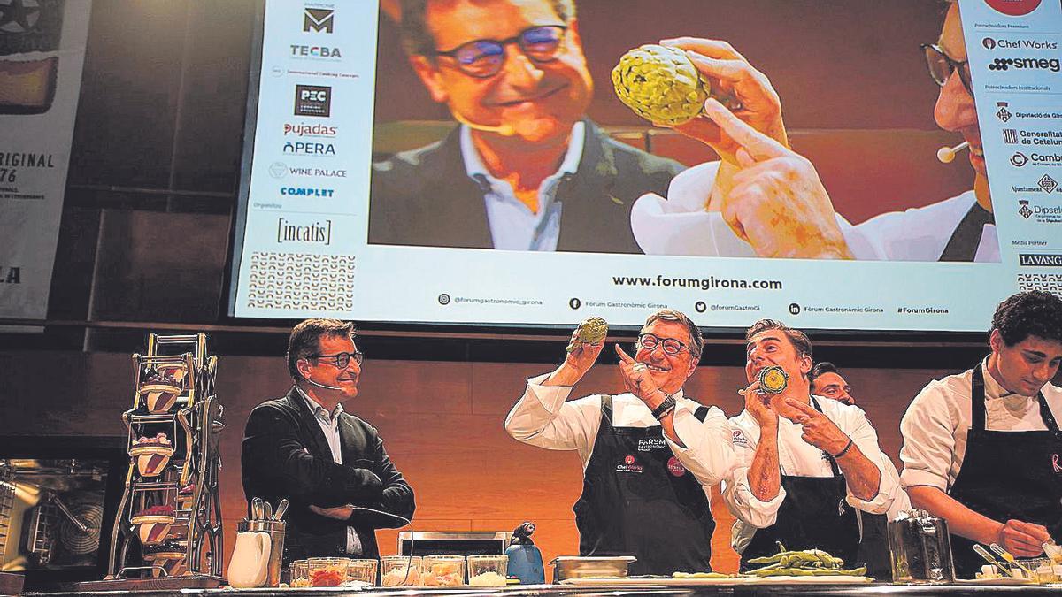 La família Roca en una demostració, l'any passat.