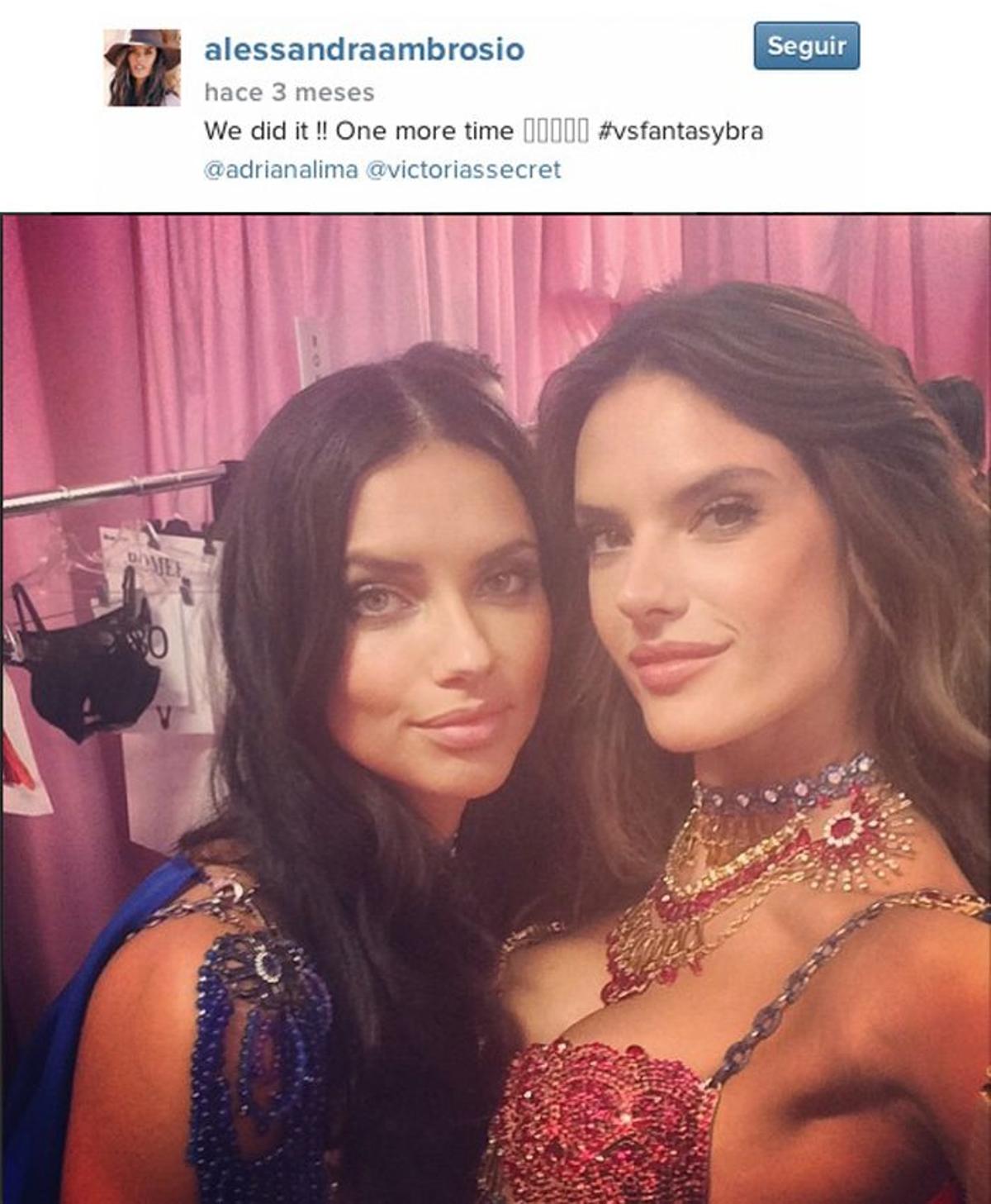 Famosas mejores amigas: Alessandra Ambrosio y Adriana Lima en instagram