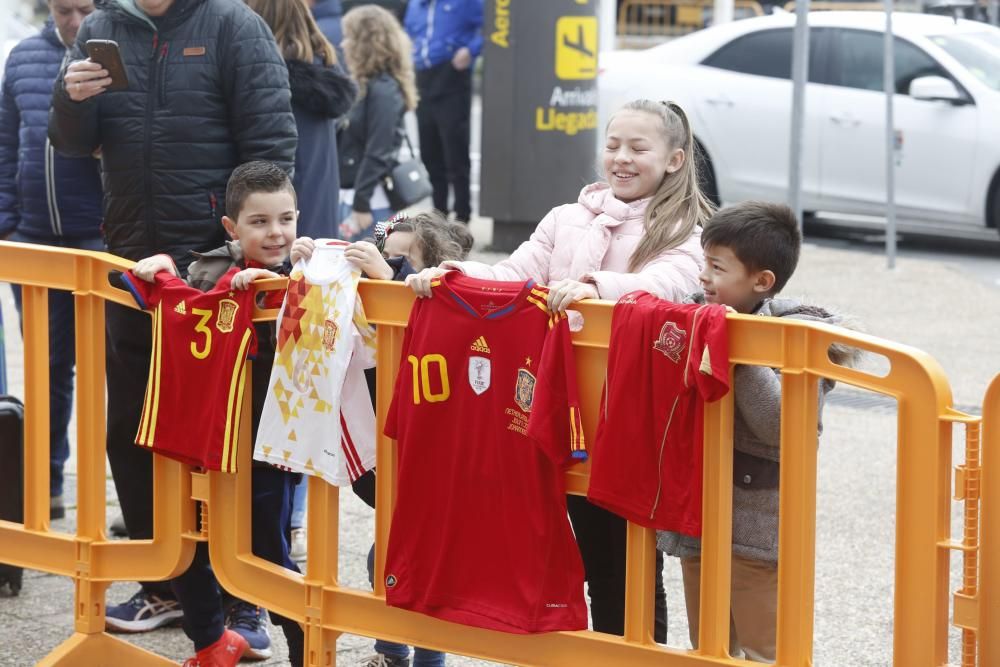 La selección española ya está en Asturias para su partido ante Israel