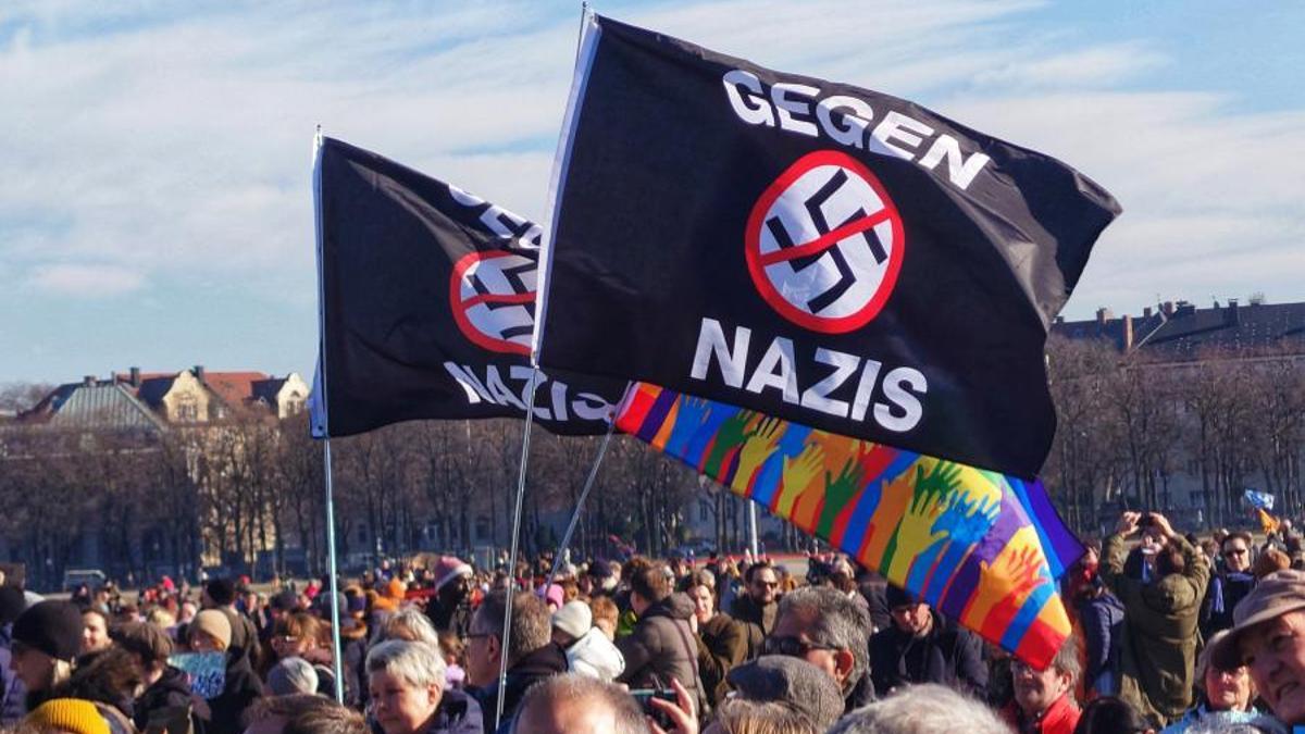 Protesta en Munich contra la extrema derecha