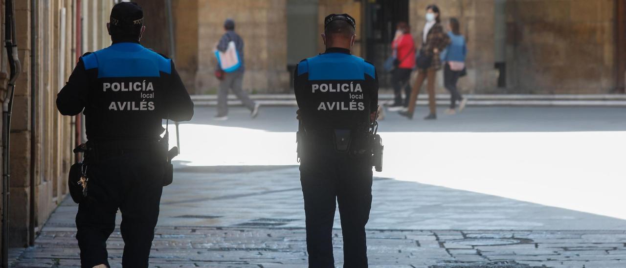 Agentes de la Policía Local de Avilés.
