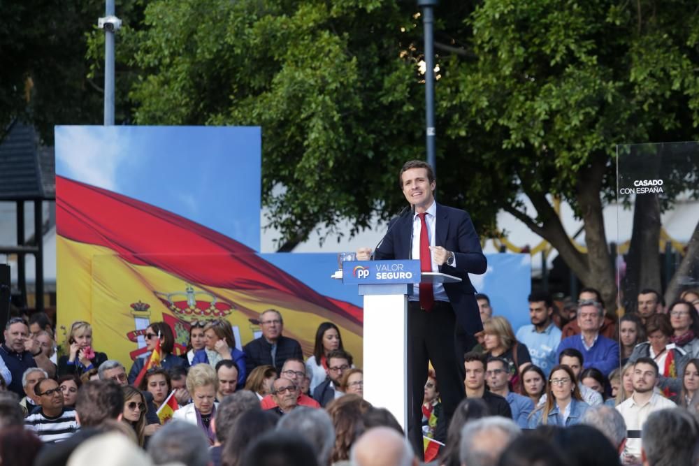 Pablo Casado visita Murcia un día antes del cierre de campaña