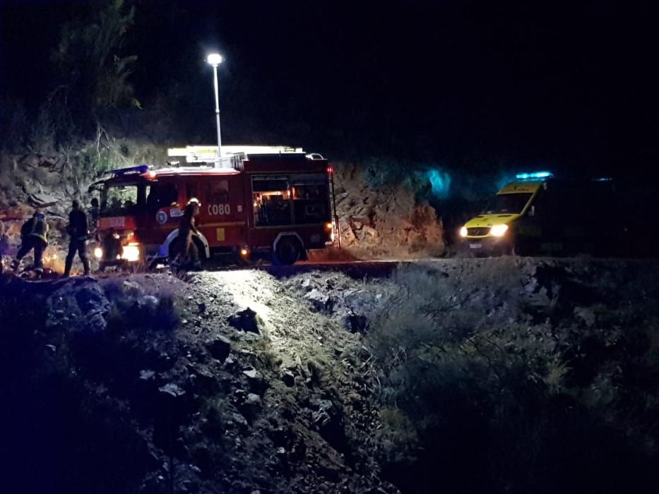 Rescatan a un accidentado en la carretera de Olías