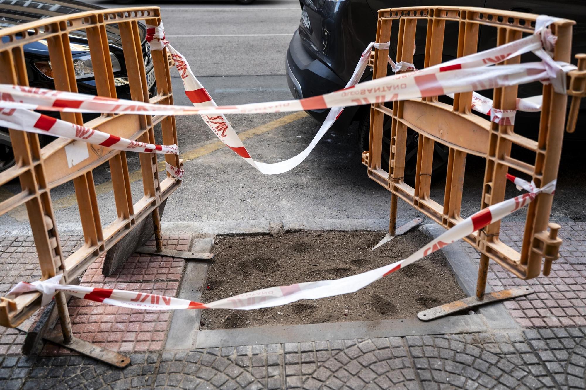 Obras para la plantación de árboles en Antonio Hurtado