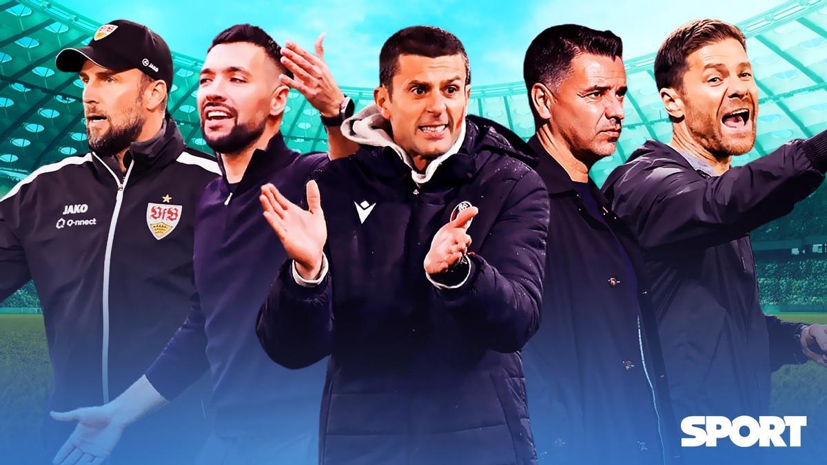 Sebastian Hoeness, Francesco Farioli, Thiago Motta, Míchel y Xabi Alonso, los entrenadores del momento en Europa