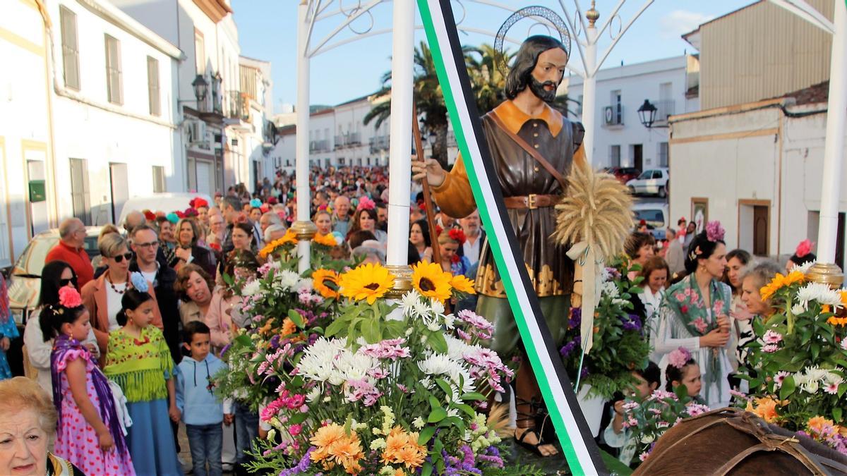 Centenares de personas a compañan a San Isidro Labrador en Monesterio Centenares de personas a compañan a San Isidro Labrador en Monesterio