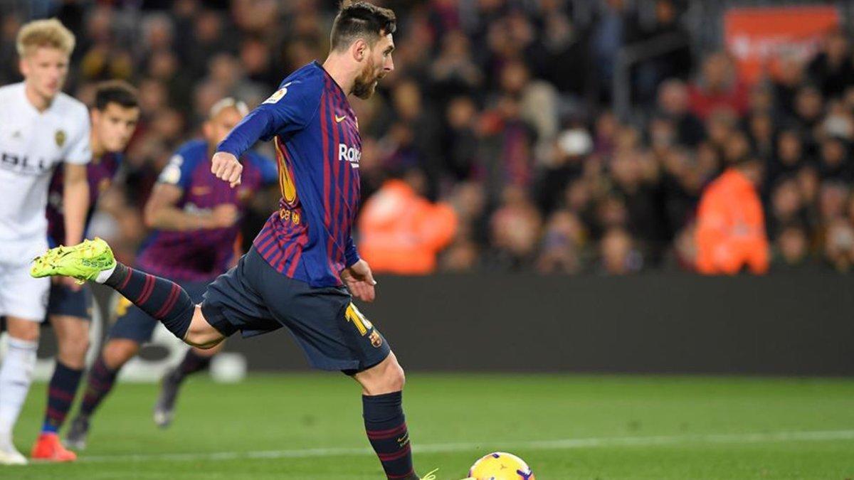 Messi anotó el primero de sus goles desde el punto de penalti