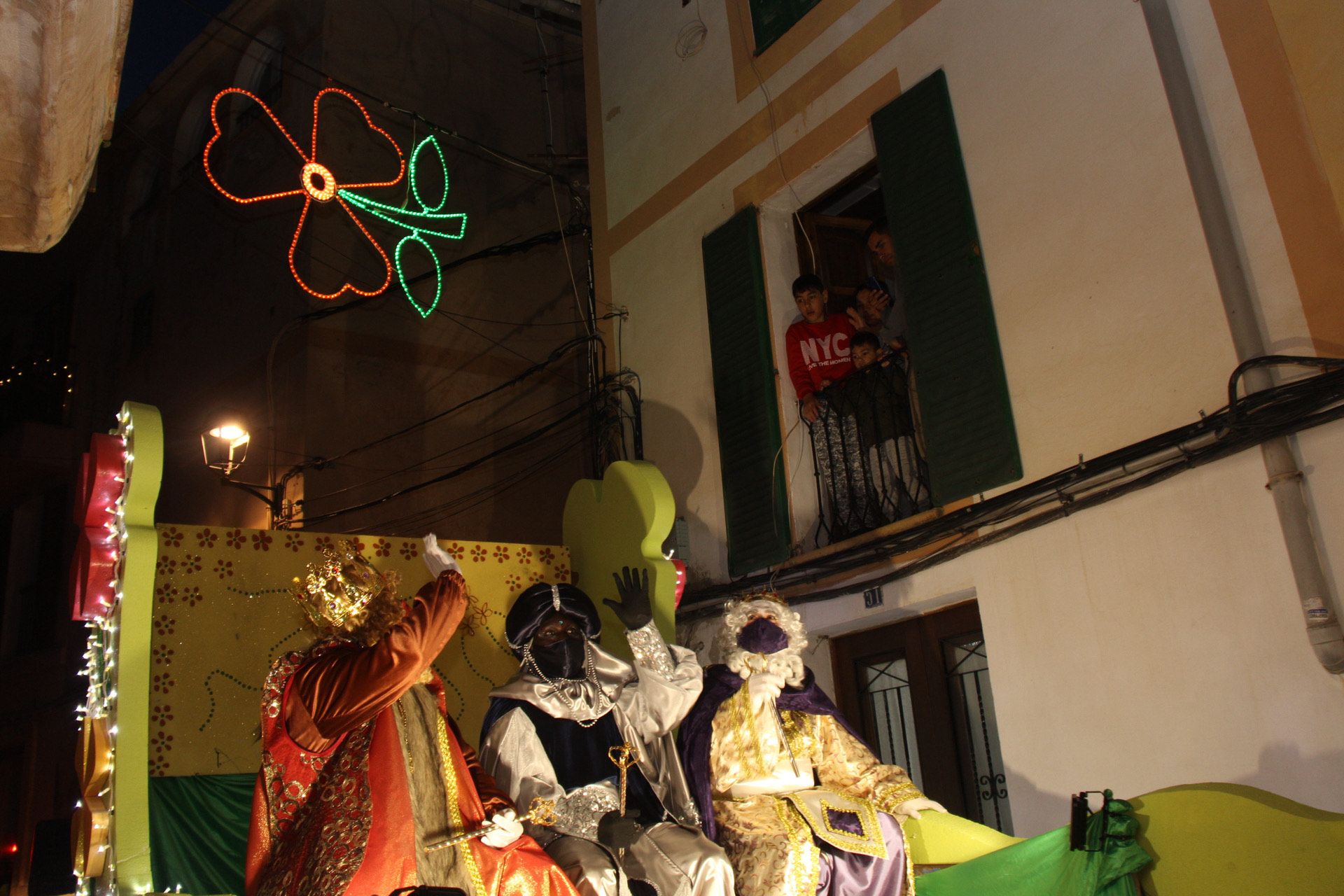 Ilusión desde las ventanas en la Part Forana