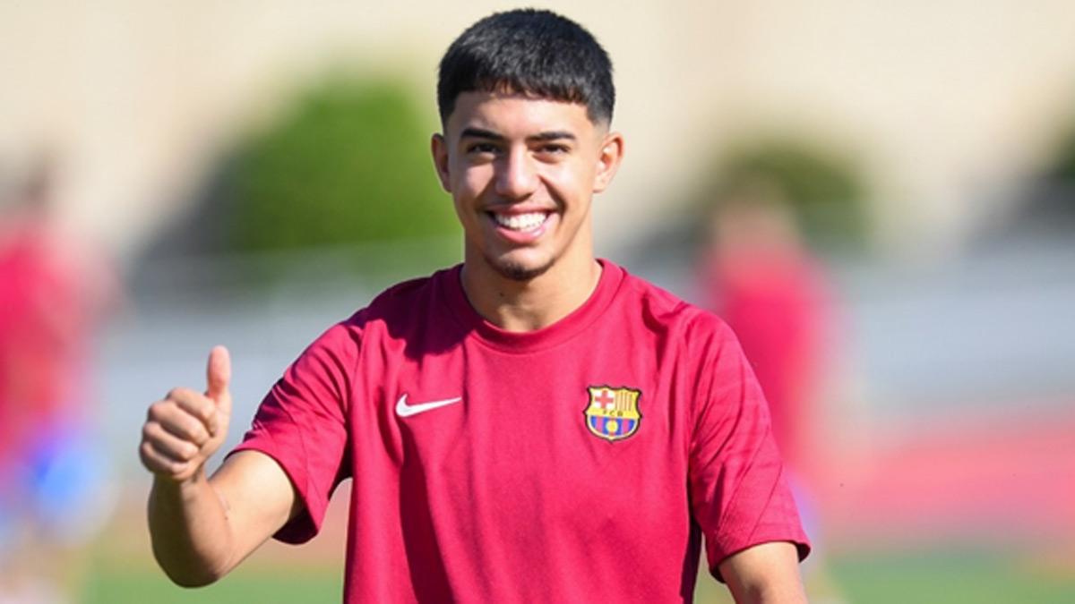 Ilias Akhomach, en el entrenamiento