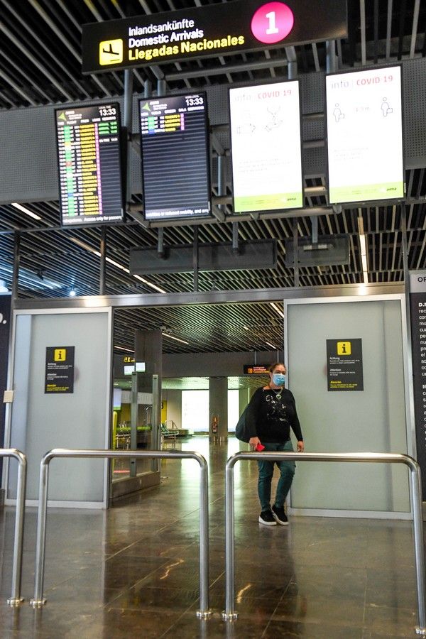 Pasajeros en el aeropuerto de Gran Canaria