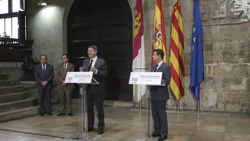 Puig y Castilla-La Mancha piden más financiación y un pacto de agua