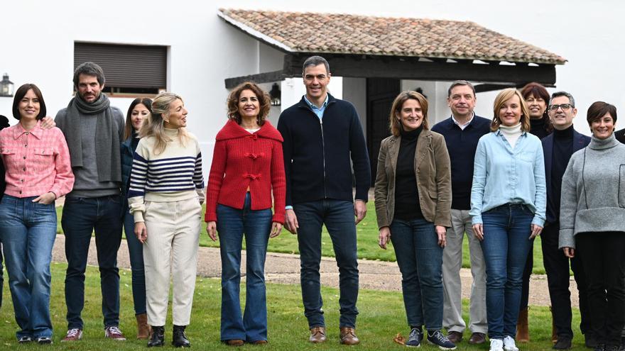 La reunión del Gobierno en Quintos de Mora, en imágenes