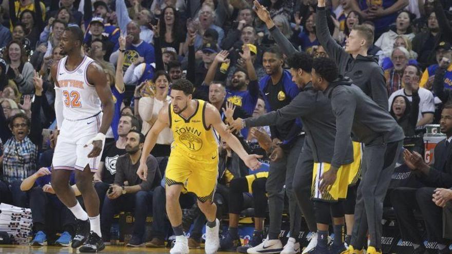 Thompson, con 43 puntos, héroe de los Warriors y de la NBA