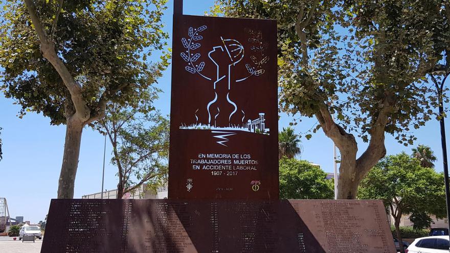 Monumento en memoria de los trabajadores muertos en accidente laboral entre 1907 y 2017.