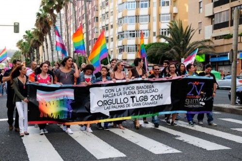 Concentracion del Orgullo LGTB en Las Palmas de GC