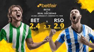 Real Betis Balompié vs. Real Sociedad: horario, TV, estadísticas, clasificación y pronósticos