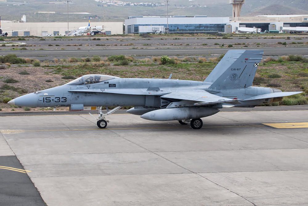 Maniobras de aviones del Ejército del Aire en Canarias