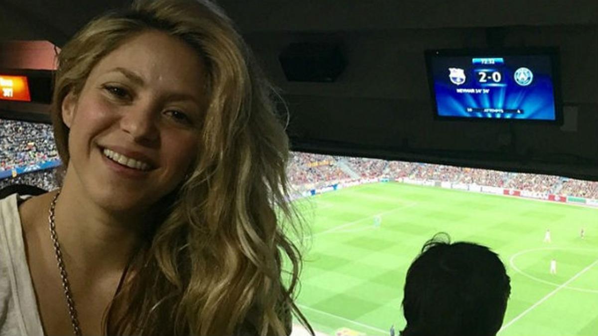 Shakira, en una de las múltiples imágenes que ha colgado en su Instagram desde el Camp Nou.