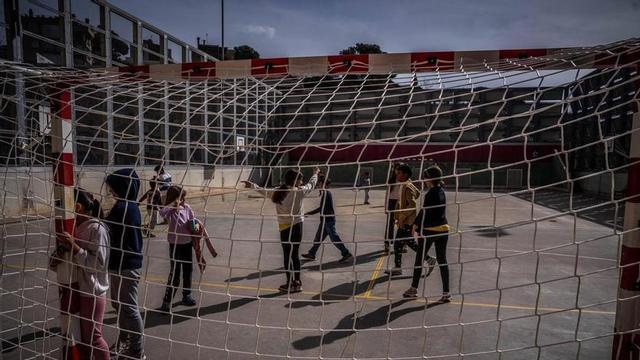 Pati d’una escola a Barcelona, aquest curs.