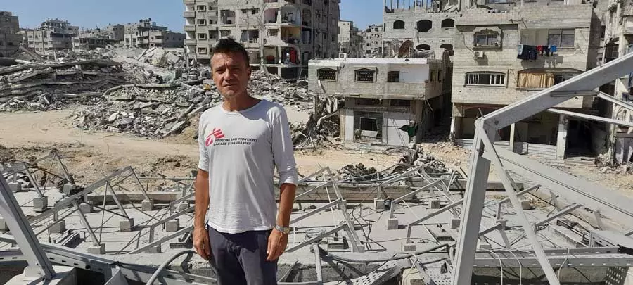 Centro de salud destruido en Gaza