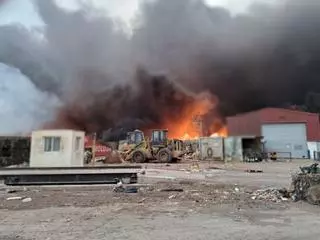 El incendio en un vertedero de Lanzarote