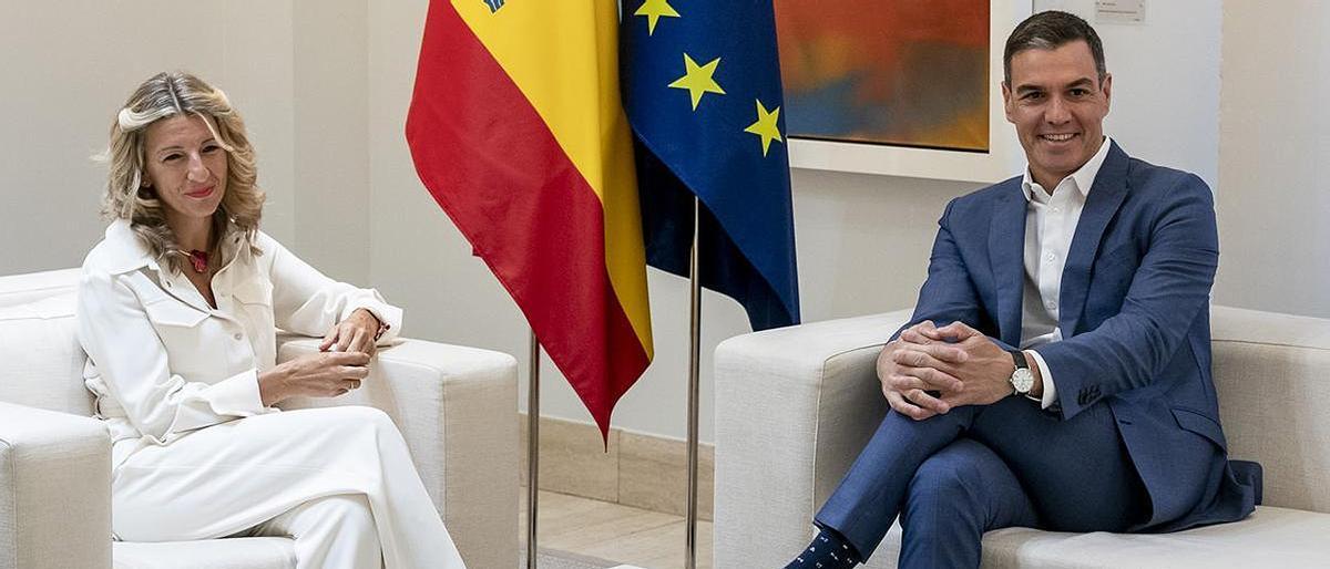 Yolanda Díaz y Pedro Sánchez, en una imagen de archivo.
