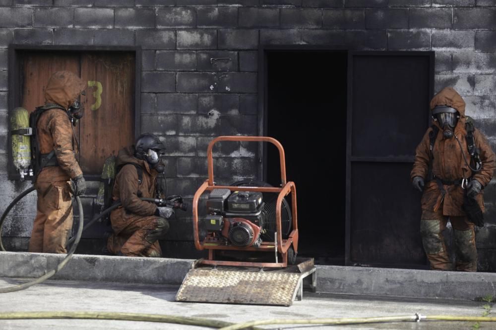 Prácticas de rescate en el Centro de Salvamento de Veranes.