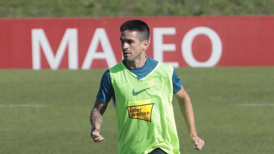 Damián Pérez, durante un entrenamiento.