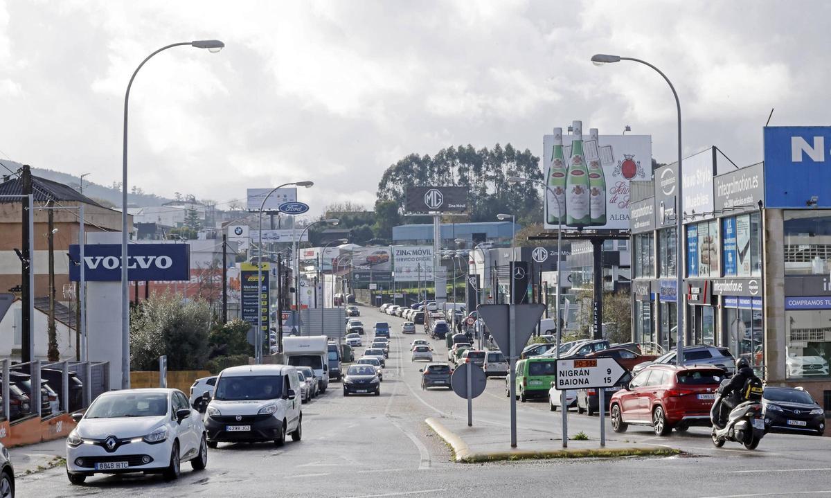 Vista general de la carretera de Camposancos, donde sucedieron los hechos