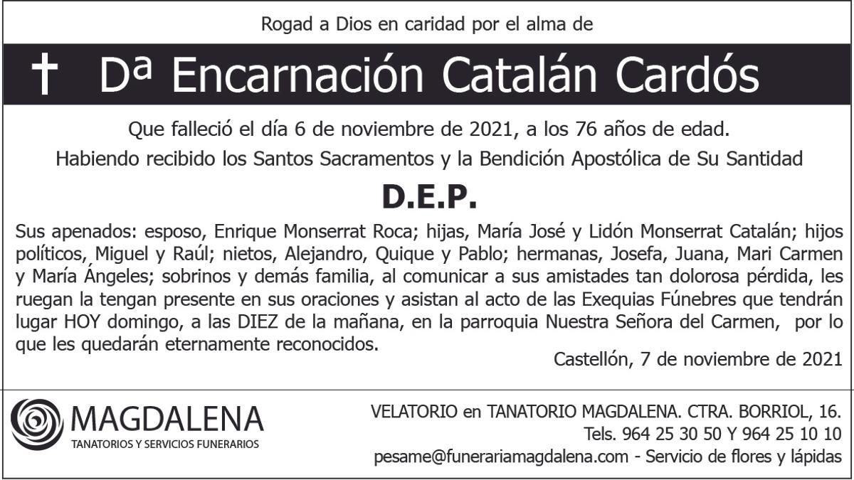 Dª Encarnación Catalán Cardós