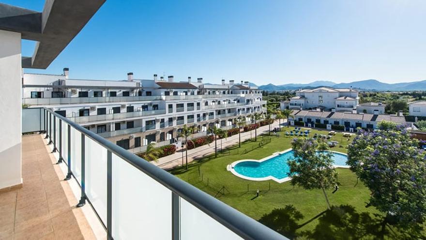 Vista desde el apartamento, con capacidad para cinco personas, en residencial Las Dunas.