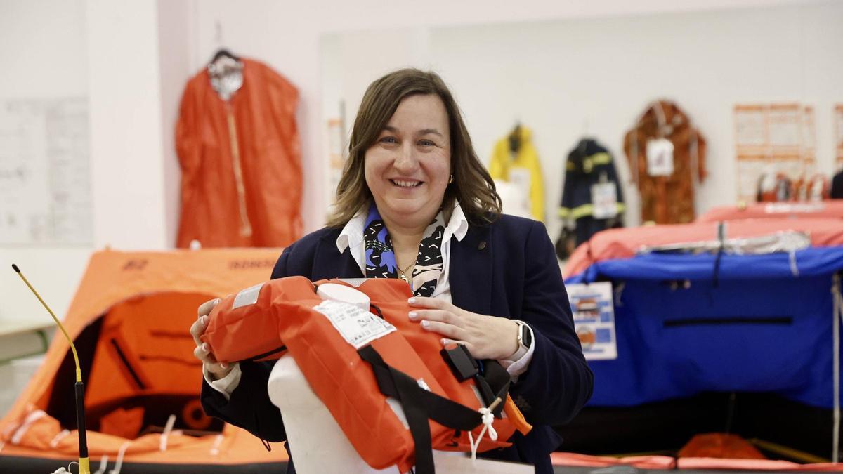 Marlene Bartolomé Sáez, este viernes, en la Escuela de Marina Civil.