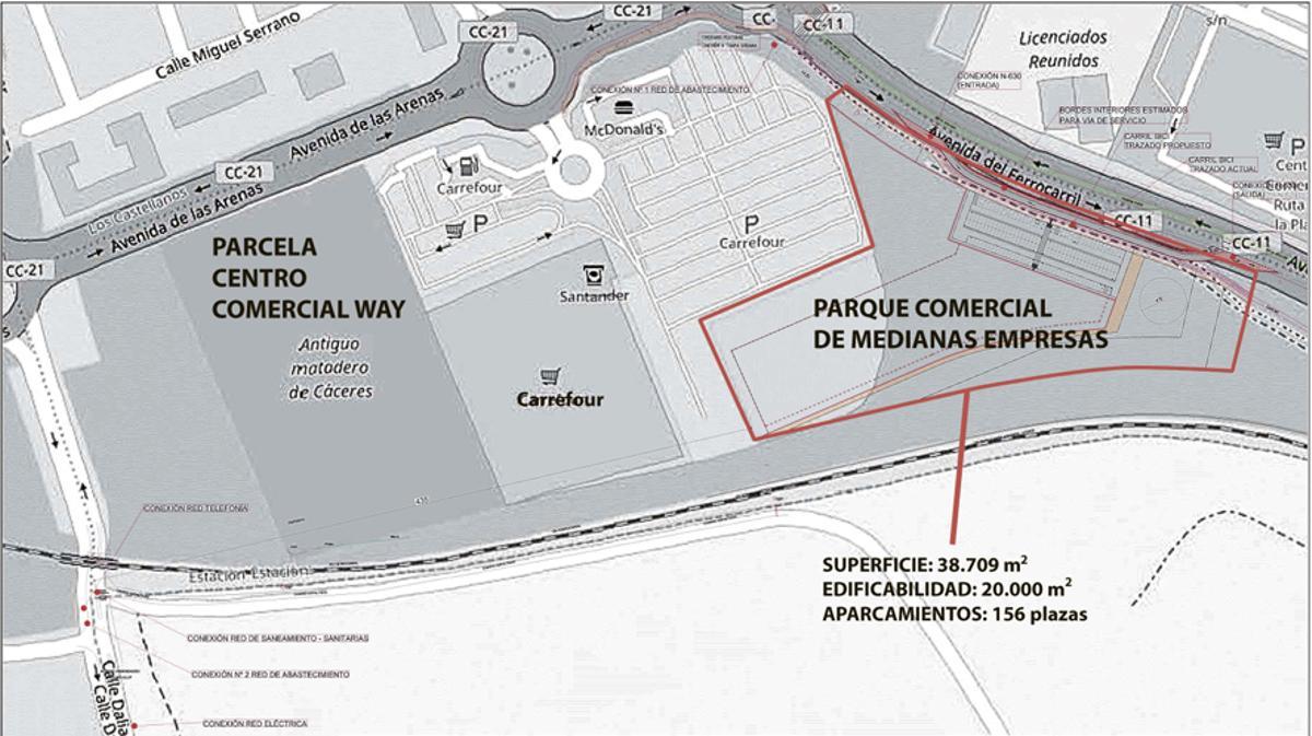 Plano del nuevo espacio comercial.