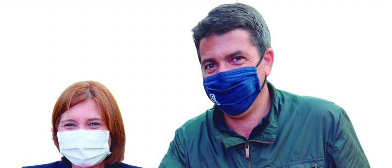 La líder del PP valenciano, Isabel Bonig,
 y el presidente provincial, 
Carlos Mazón. matías segarra