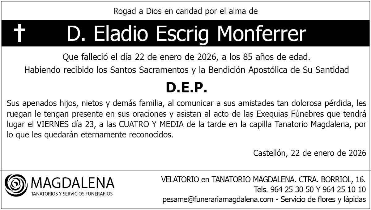 D. Eladio Escrig Monferrer