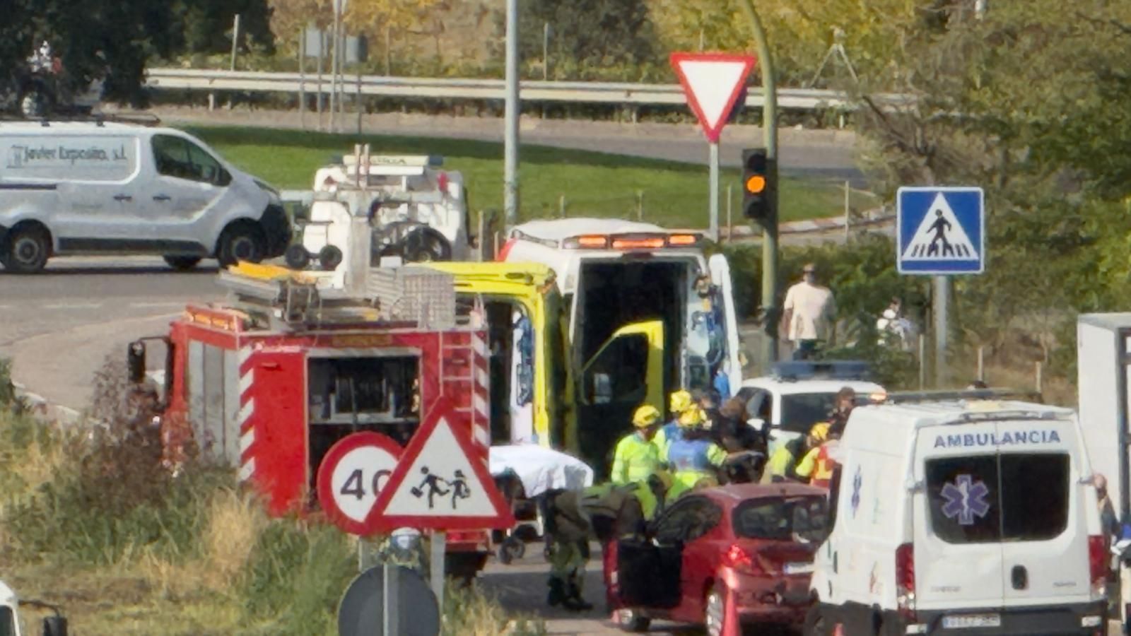 Accidente en la Ronda Norte de Cáceres