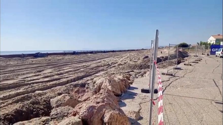 La regeneración de playas ya ha transformado la fachada litoral sur de Cullera